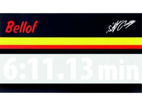 Stefan Bellof sticker record lap 6:11.13 min white 200 x 35 mm - BS-17-820-W,  EAN 7487238925252
